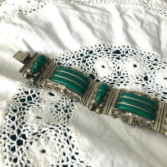 Vintage Signed Mexico 925 Sterling Carved Face - Picture 2 of 7